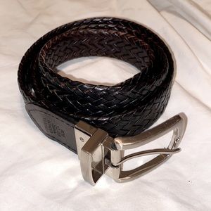 Nautica leather woven belt size L